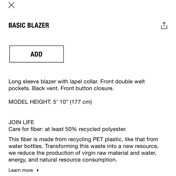 Zara Basic Blazer Set (Small) - Picture 9 of 10